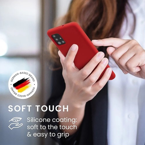 For Samsung Galaxy A51 Red Soft Silicone Typo Case/Cover - Designed By Samsung - Photo 3 sur 6