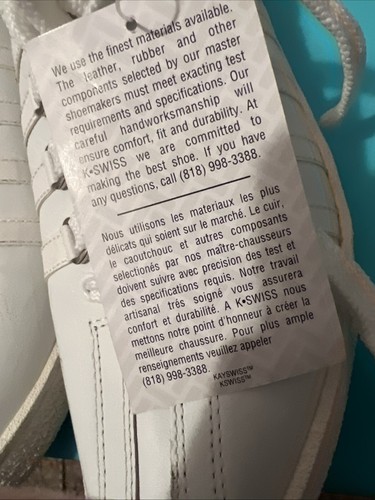 kswiss women Sneakers shoes 8.5 New White - Picture 5 of 6