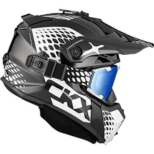 CKX Titan Viper Snowmobile Helmet w/ 210 Goggles Black/White Size 2XL