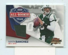 MARK SANCHEZ 2010 Panini Threads 2009 All Rookie Team Jersey Relic #D /299 Jets