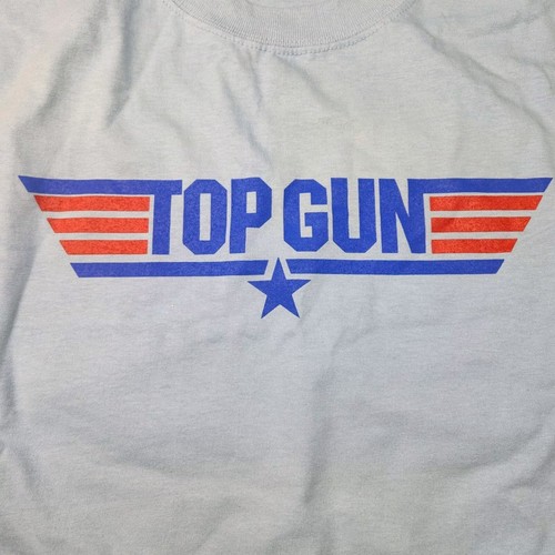 Vtg Top Gun Gildan Crew Neck Fightertown USA Miramar NAS Mens T-Shirt Blue XXL - Picture 3 of 9