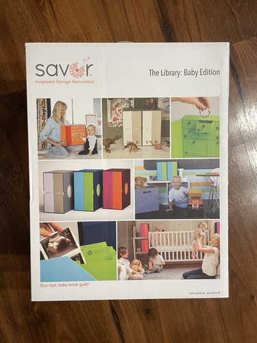 Savor | The Original Deluxe Baby Keepsake Box | Tela encuadernada sin ácido | Pizarra - Imagen 2 de 4