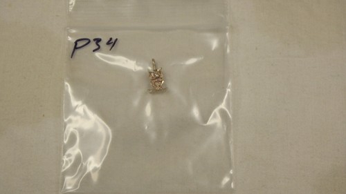 Vintage Sterling Silver 925 Necklace Pendant Charm Perched Owl - Picture 6 of 6