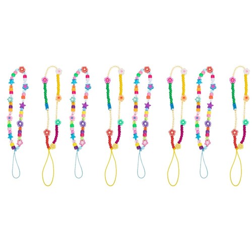 8 Pcs Bling Crystal Wrist Lanyard Mobile Phone Charm Phone Charms Strap - Zdjęcie 9 z 12
