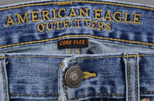 Pantalones de mezclilla flexibles American Eagle 2015 ajustados con núcleo recto talla 29x30 (Sr 30x29) - Imagen 3 de 11