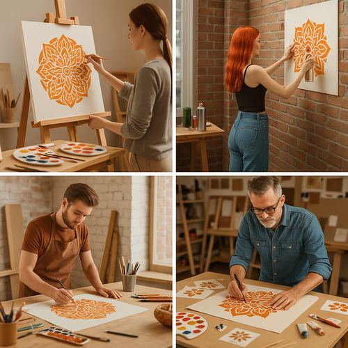 Reusable Tornado Stencil Template Reusable - Airbrush, DIY Crafts, Wall Art - Picture 2 of 8