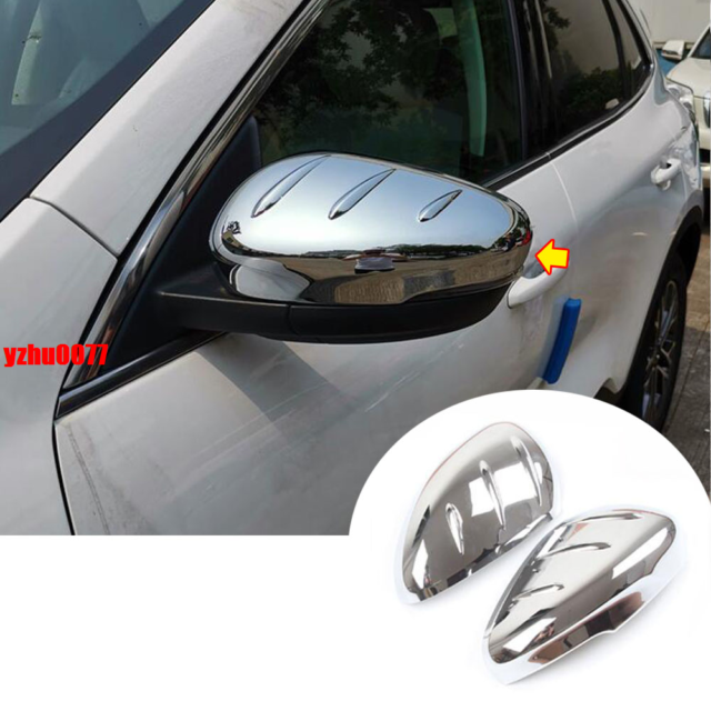 2020-2021 For Ford Escape ABS Chrome Exterior Rear View Mirror Cover