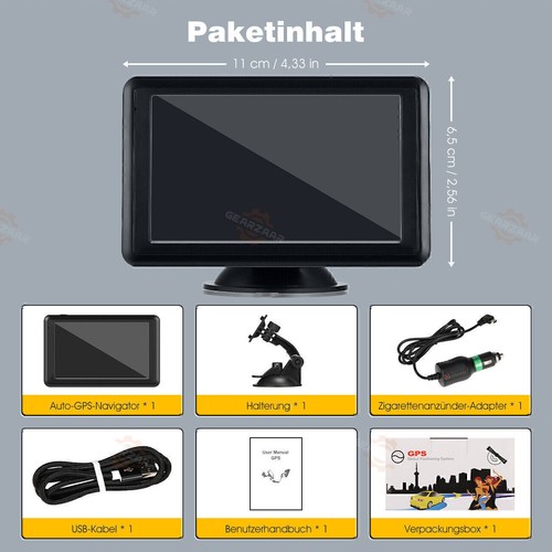 5 Zoll GPS NAVI Navigationsgerät PKW LKW KFZ Truck Navigation 8GB 3D EU Karten - Bild 15 von 17