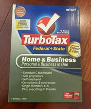 2008 Turbotax Home  Business Federal  State CD PERSONAL  SMALL BUSINESS