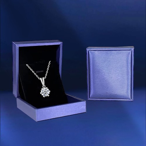 925 Silber Mode Halskette Anhänger Damen Zirkonia Elegant Hochzeit Schmuck - Bild 10 von 15