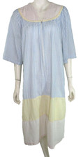 Pastel Vintage Saybury Seersucker Nightgown Womens Dress Dressing Gown Robe