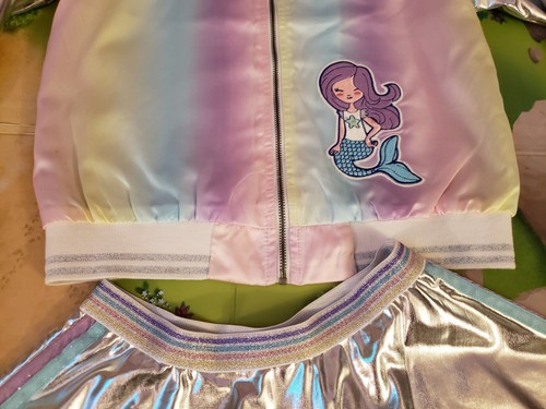 Metallic Mermaid Girls 2pc Oufit Size 7 - Picture 5 of 5