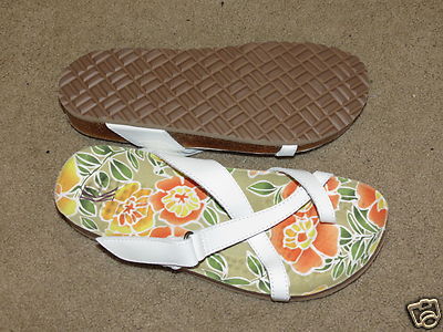 White Mt Mtn Mountain slip-on [cork sole?] sandals - womens 9 M