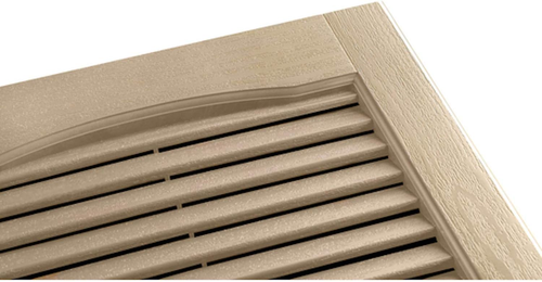 Homeside Open Louver Vinyl Shutters (1 Pair) 14-1/2In. X 35In. - 050 Black - Picture 2 of 3