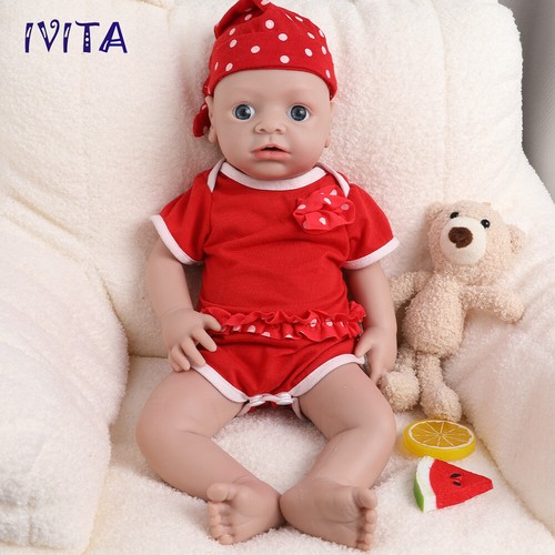 19''Lifelike Pretty Baby Silicone Reborn Cute Infant Girl Doll Like A Real Baby - Picture 3 of 12