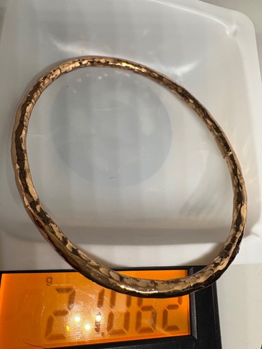 21.062g iopplita fatto a mano ROSE' 925 18kt rose gold plated over 925 bracelet - Picture 5 of 9