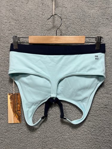 Fair Harbor Sports Bra Women's Large Light Blue Colorblock Adjustable NWT - Picture 2 of 8