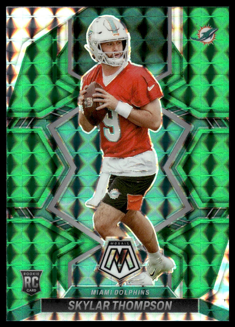 2022 Panini Mosaic #366 Skylar Thompson Mosaic Green Miami Dolphins