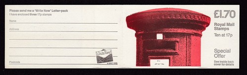 £1.70 Pillar Box right margin 'CORRECTED RATE' cyl B19 ... FT5Ba ..slight trim - Picture 2 of 3