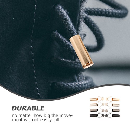 8 Piezas Metal Aglets Capucha Cuerda Material Auxiliar Niños Zapatos Cordones Extremos Cordones - Imagen 11 de 12