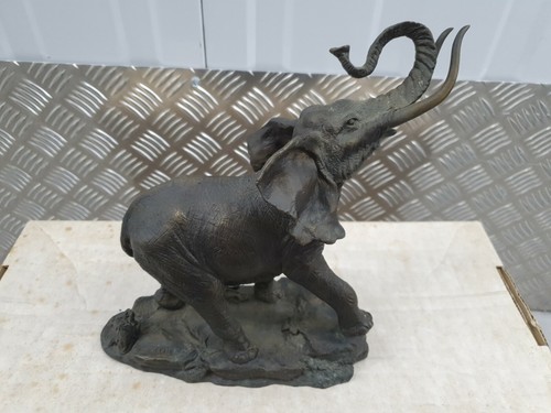 Riese der Serengetti Elefant Bronze Franklin neuwertig 24 cm H 10 cm T 24 cm L (B37) - Bild 3 von 6