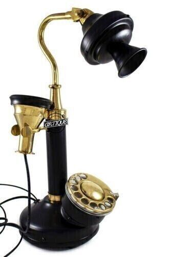 Antik Rotierende Anzeige Kerze Telefon - Vintage Funktionierendem Festnetz Retro - Afbeelding 6 van 10