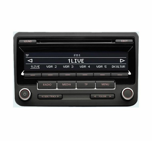 VW RCD 310 Lettore CD MP3, Unità Stereo Auto VW Polo, Fornito Con Codice Radio - Foto 2 di 4