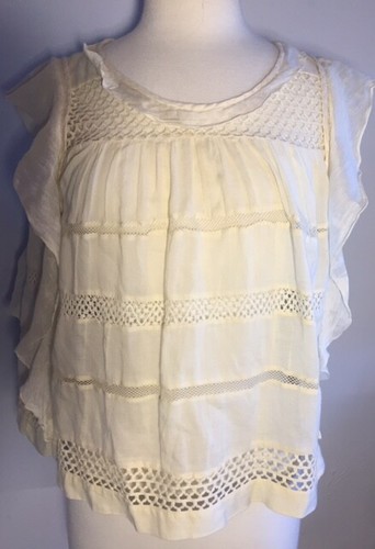 Elegant Isabel Marant Etoile SZ 40/8 White CLARA Tunic Top Cap Sleeve # 3053 - Picture 7 of 10