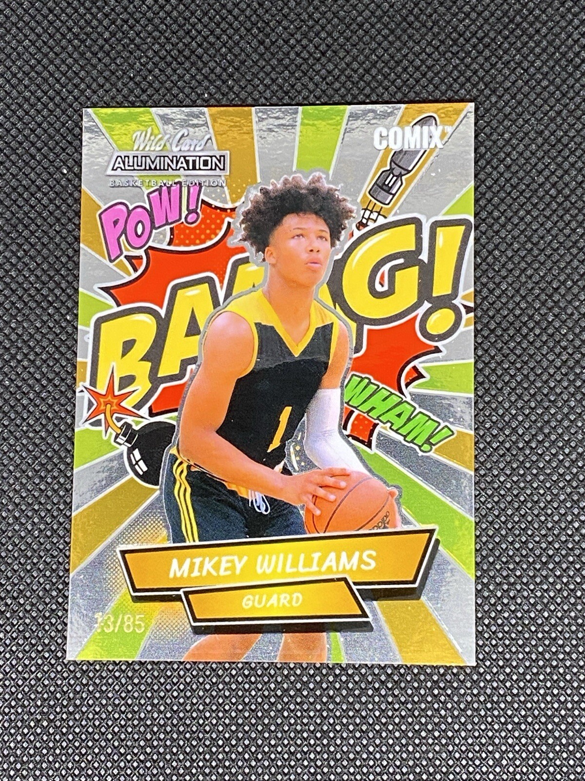 Mikey Williams 2021-22 Wild Card Alumination Comix Bang Yellow/Orange /85