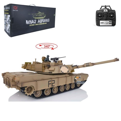 2.4Ghz Henglong 1/16 M1A2 Abrams RTR RC Infrarot Tank 3918 Modell BB-Schießen - Bild 2 von 16