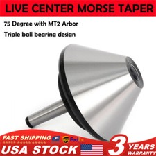 120mm 4.66" MT2 Arbor Lathe Live Center Triple Ball Bearing 75 Degree Fast ship