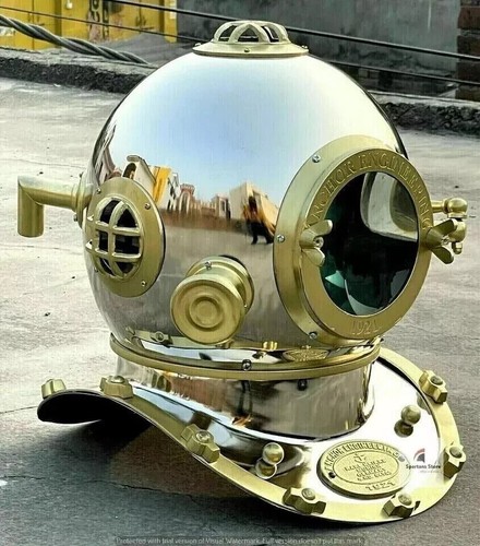 Vintage Looking 18" Diving Divers Helmet U.S Navy Mark V Deep Sea Scuba Gift - Picture 5 of 6