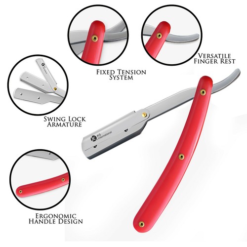Barber Salon Straight Cut Throat Shaving Razor Shavette RASOIRS RASOI +10 Blades - Picture 2 of 24