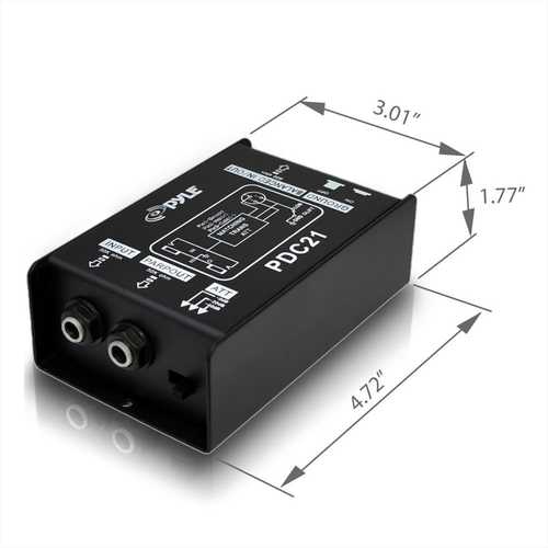 Premium Direct Injection Audio Box - 2.36" X 4.09" Passive DI Unit Hum Eliminato - Picture 5 of 12