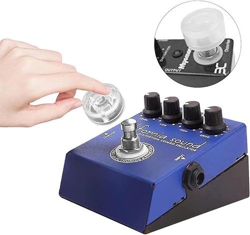 20 Pcs Clear Guitar Effects Pedal Footswitch Toppers Durable Plastic Button Caps - Picture 5 of 12
