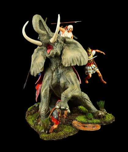 Museo del Soldado de Hojalata (SUPERIOR) Elefante de Guerra Cartaginés Abajo (Zama, 202 aC) - Imagen 2 de 9