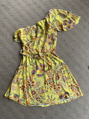 Tigerlily Womens Manipura Dress Yellow Floral Party Size 8 - Picture 8 of 9
