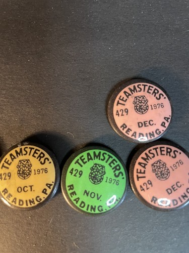 Lot of  9 Teamsters Union Pinback Pins Reading, PA 1976 - Picture 6 of 11