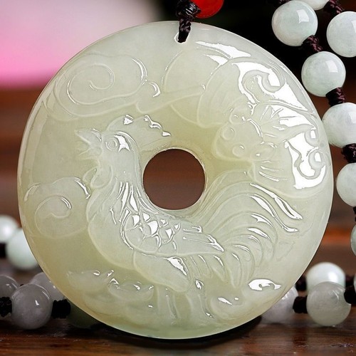 Hetian Jade Pendant Peace Buckle 12 Zodiac Gift Jade Life Necklace Jade Pendant - Picture 15 of 17