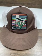 Yupoong Classics Brown Trucker Hat Cap With Lazy Home Sweet Texas Patch TX Snap