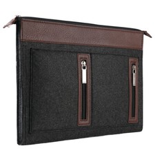 For iPad 9.7 / iPad Pro 11 Brown Faux Leather Tablet Sleeve Case Laptop Handbag
