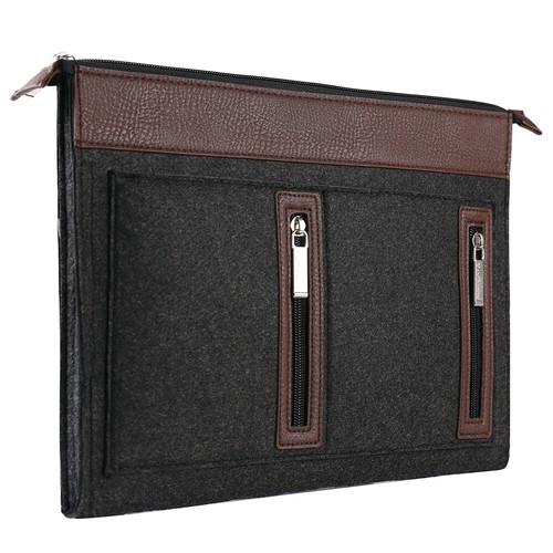 For iPad 9.7 / iPad Pro 11 Brown Faux Leather Tablet Sleeve Case Laptop Handbag - Picture 1 of 6