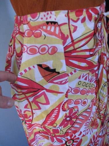 CHOICES Size L New~skirt 100% LINEN summer floral NEW pockets comfy - Picture 4 of 8