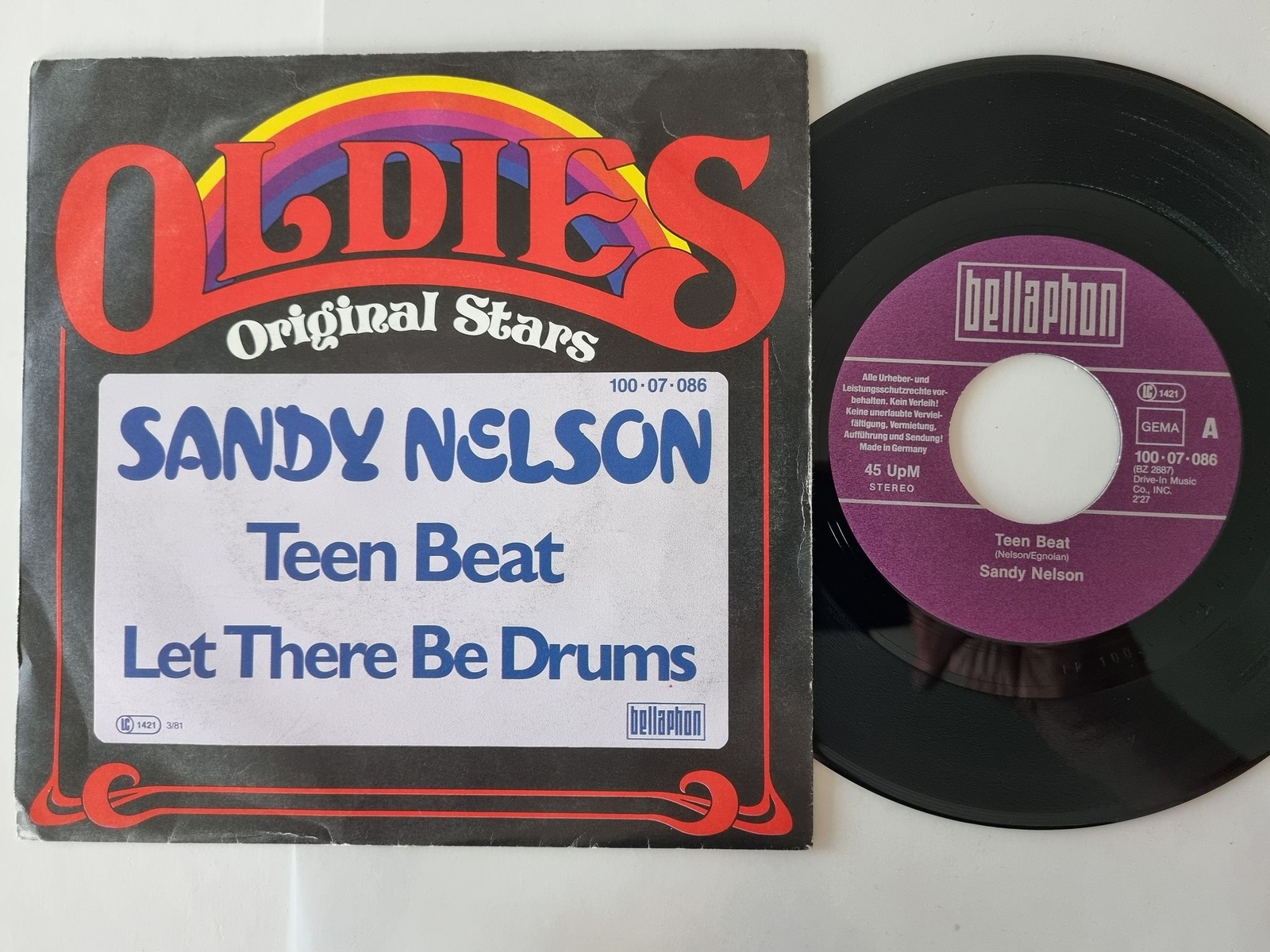 Sandy Nelson - Teen Beat/ Let there be drums 7'' Vinyl Germany