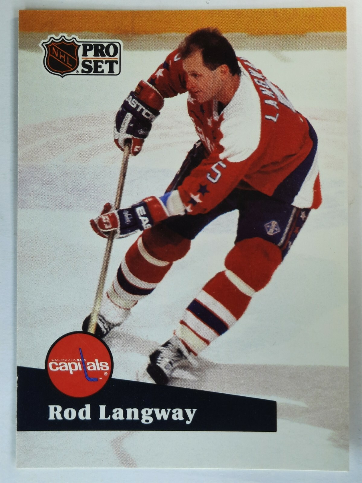 1991-92 Pro Set #249 Rod Langway With Doug Bodger On Back Error Card | eBay
