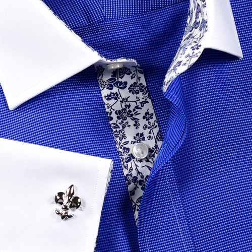 Blau Royal Oxford formelles Business mit romantischem Innenfutter Berufskleid - Bild 9 von 9