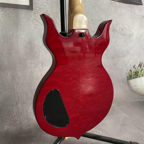Factory Red Wylde Audio Quilted Maple Top Electric Guitar HH Pickups 6 Strings - Picture 2 of 7