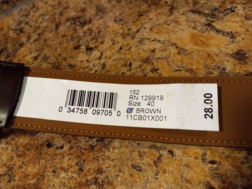 Cintura uomo Croft&Barrow taglia:40 marrone con similpelle nera larghezza 1 1/4" - Foto 29 di 30