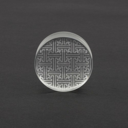Estirador Pyrex patrón grabado láser calibre oreja tapón oreja vidrio 10 mm - 30 mm - Imagen 19 de 22