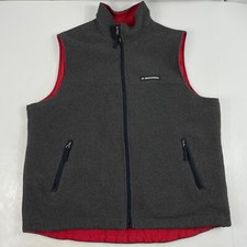 Abercrombie Fitch Vest Mens Extra Large Gray Mountain Fleece Reversible Hiking